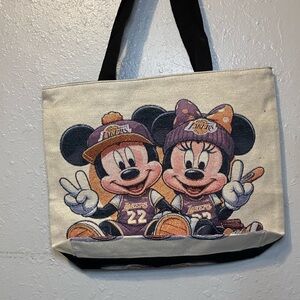 Mickey and Minnie Lakers Tote Bag